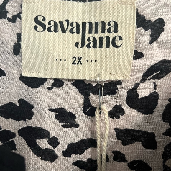 NWT Savanna Jane Flowy Flutter Sleeve Shirt Size 2X - Picture 10 of 11